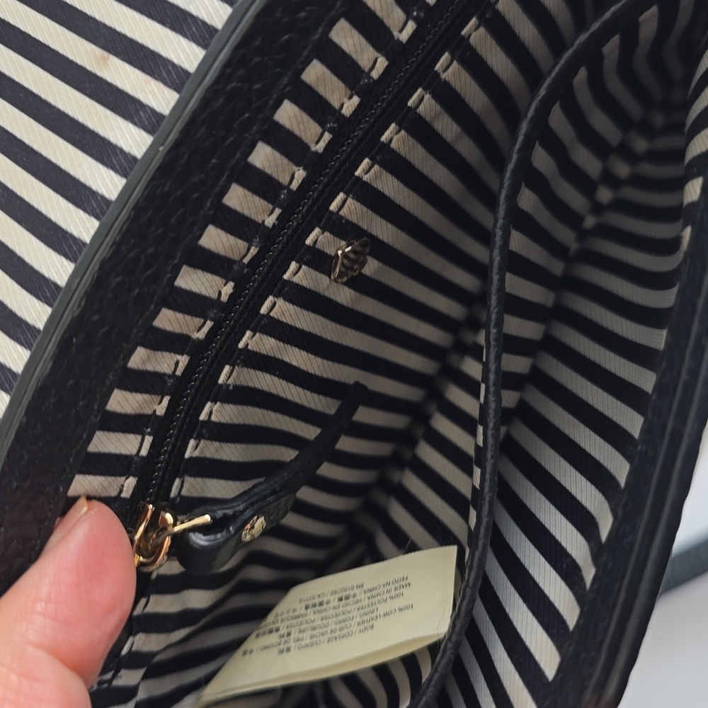 Kate Spade Orchard Street Penelope Pebbled Leather Crossbody Tassel Bag Black - Picture 10 of 16